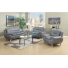 grey leather sofa