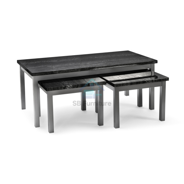 Black Lucy 2+1 coffee with side table