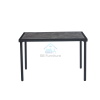 Oval Dinning Table With Grey Top and Balck Frame