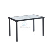 Oval Dining Table Black Frame With White Top