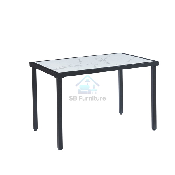 Oval Dining Table Black Frame With White Top