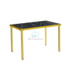 Oval Dining Table Gold Frame With Black Top