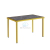 Oval Dining Table Gold Frame WIth Grey Top