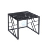 Oval Side Table With Black Frame and Black Top