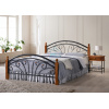 oak white double bed