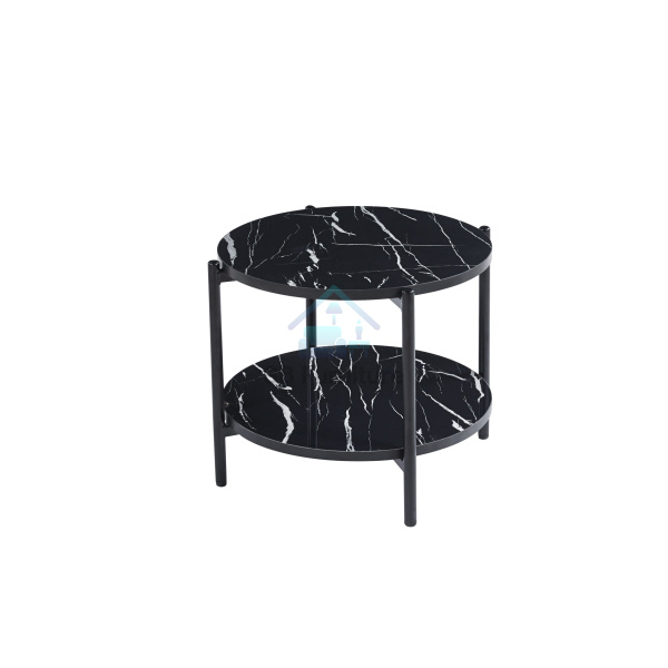 Vina coffee table with black frame black top
