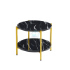 Vina coffee table with gold frame black top